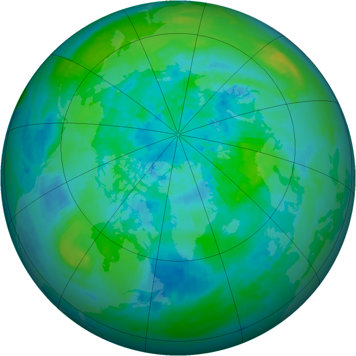 Arctic ozone map for 24 September 2003
